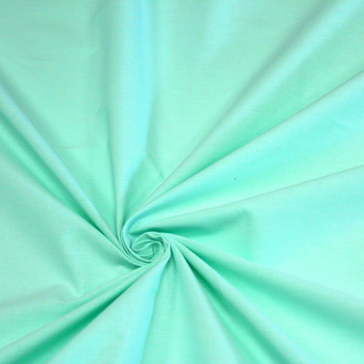 Tissu de coton uni vert menthe à l'eau BENJAMIN - OEKO-TEX® - tissuspapi