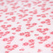 Tissu popeline de coton BLANDINE aux fleurs rouge fraise, fond blanc - Oeko-Tex
