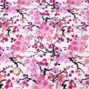 Tissu cotonnade SAKURA ROSE : jardin japonais aux fleurs de cerisier roses & fuchsia - TissusPapi.com