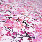 Tissu cotonnade SAKURA ROSE : jardin japonais aux fleurs de cerisier roses & fuchsia - TissusPapi.com