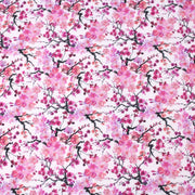 Tissu cotonnade SAKURA ROSE : jardin japonais aux fleurs de cerisier roses & fuchsia - TissusPapi.com