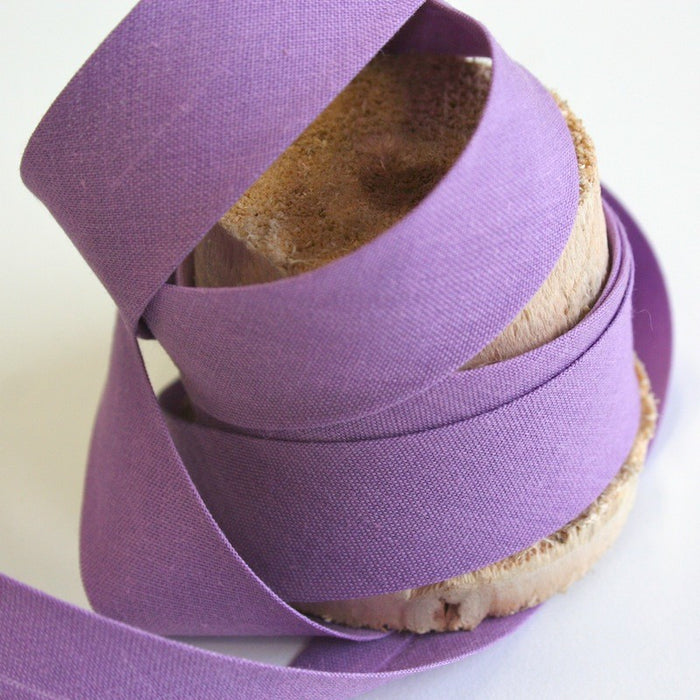 Biais de coton uni violette - tissuspapi