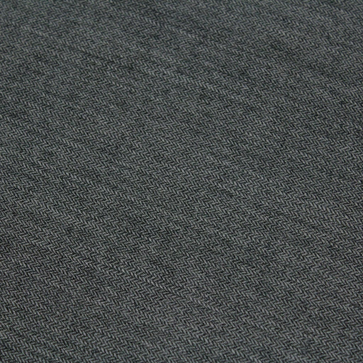 Tissu draperie de laine à fins chevrons gris anthracite & noir - tissuspapi