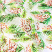 Tissu UBATUBA Voile de coton Feuilles tropicales & fond écru - TissusPapi.com