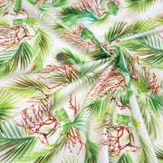 Tissu UBATUBA Voile de coton Feuilles tropicales & fond écru - TissusPapi.com