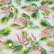 Tissu UBATUBA Voile de coton Feuilles tropicales & fond écru - TissusPapi.com