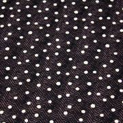 Tissu popeline de coton aux chevrons noirs et petits pois écrus 6mm - TissusPapi.com