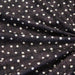 Tissu popeline de coton aux chevrons noirs et petits pois écrus 6mm