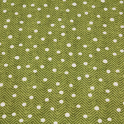 Tissu popeline de coton aux chevrons verts et petits pois écrus 6mm - TissusPapi.com