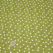 Tissu popeline de coton aux chevrons verts et petits pois écrus 6mm - TissusPapi.com
