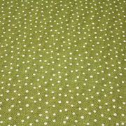 Tissu popeline de coton aux chevrons verts et petits pois écrus 6mm - TissusPapi.com