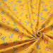 Tissu de coton motif japonais ORIGAMI de papier multicolore, fond jaune moutarde - Oeko Tex