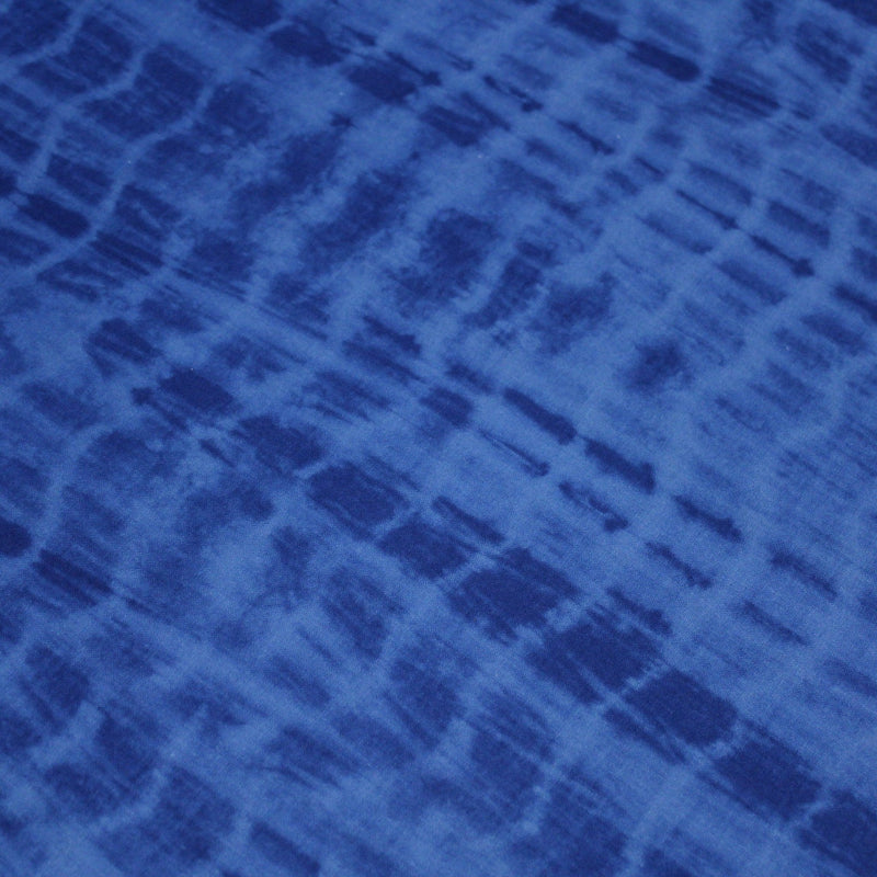 Tissu de coton tie & dye bleu roi - TissusPapi.com