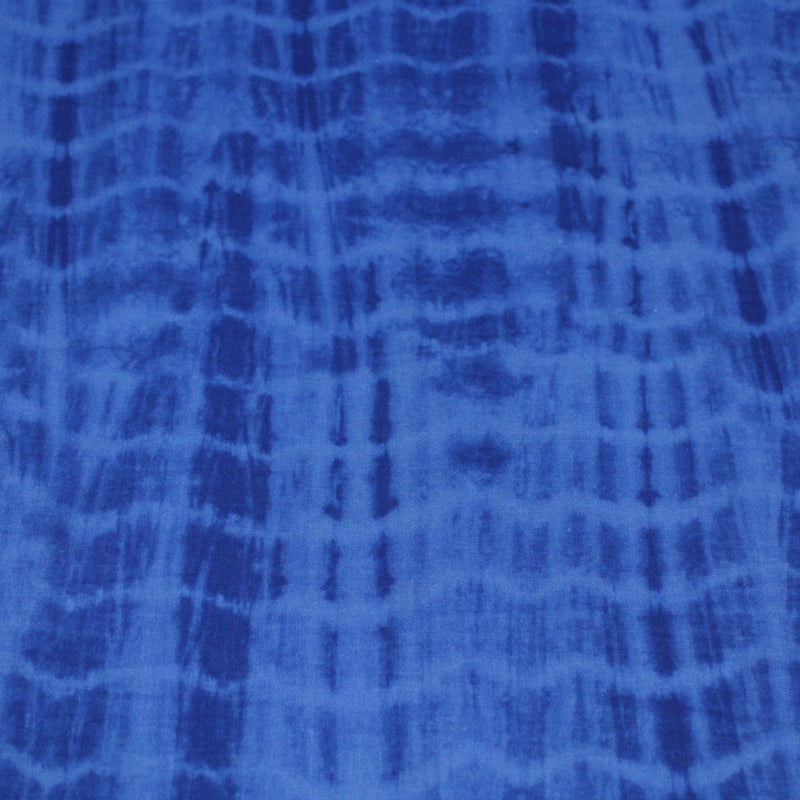 Tissu de coton tie & dye bleu roi - TissusPapi.com