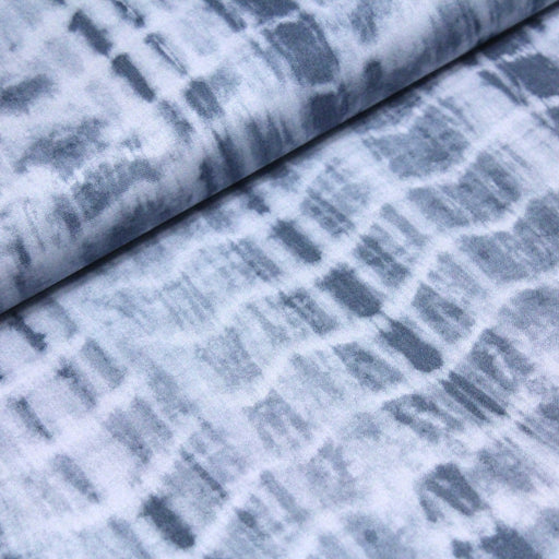 Tissu de coton tie & dye gris-bleu - tissuspapi