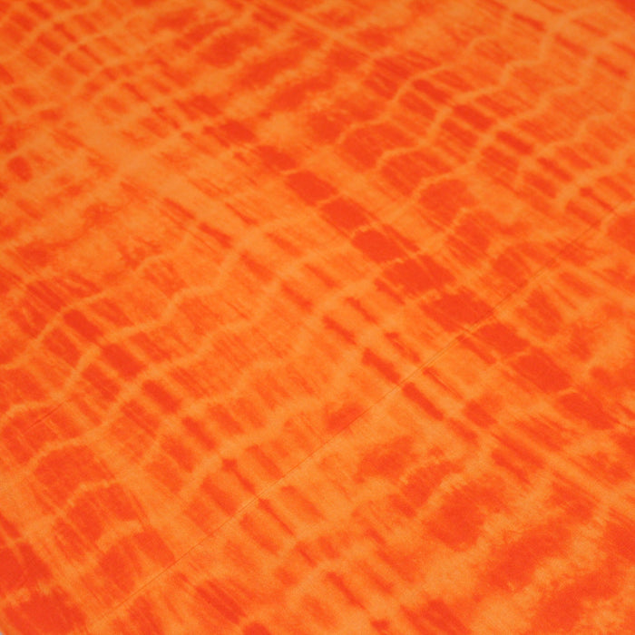 Tissu de coton tie & dye orange