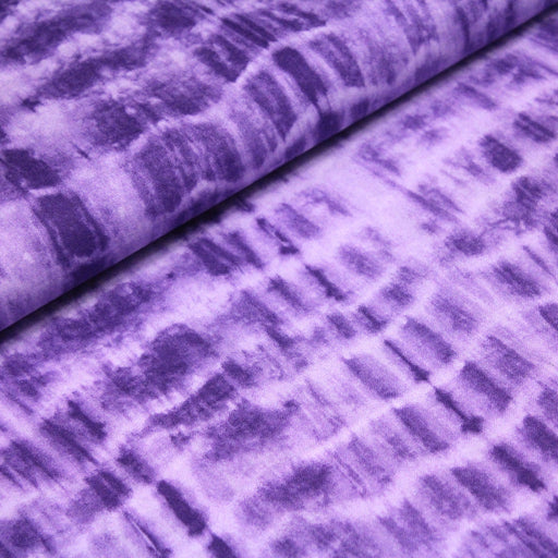 Tissu de coton tie & dye mauve - tissuspapi