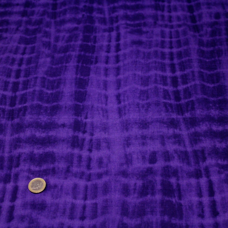 Tissu de coton tie & dye violet - TissusPapi.com