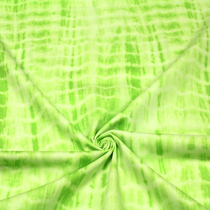 Tissu de coton tie & dye vert anis