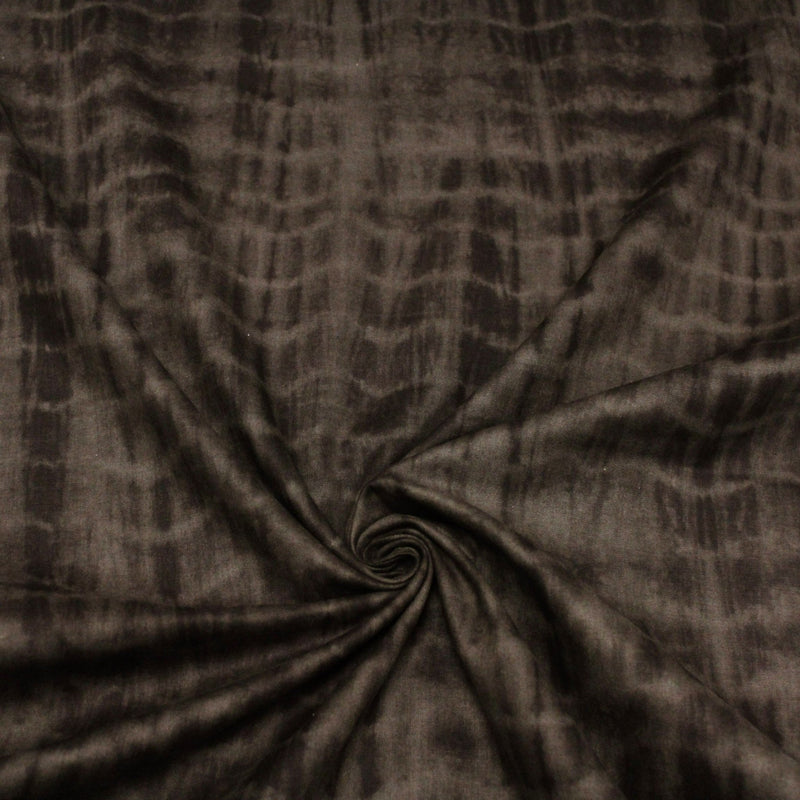 Tissu de coton tie & dye marron chocolat - TissusPapi.com
