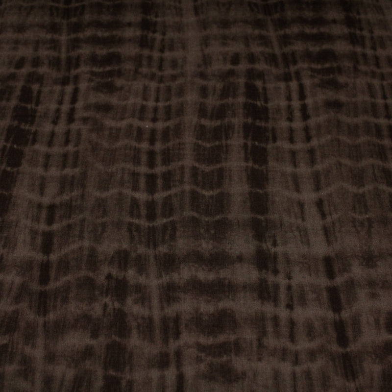 Tissu de coton tie & dye marron chocolat - TissusPapi.com