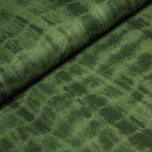 Tissu de coton tie & dye vert kaki - tissuspapi