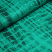 Tissu cotonnade motif TIE & DYE, faux-uni vert émeraude - TissusPapi.com