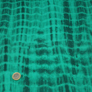 Tissu cotonnade motif TIE & DYE, faux-uni vert émeraude - TissusPapi.com