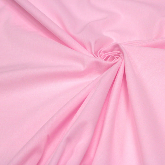 Tissu chambray de coton rose - Oeko-Tex - tissuspapi