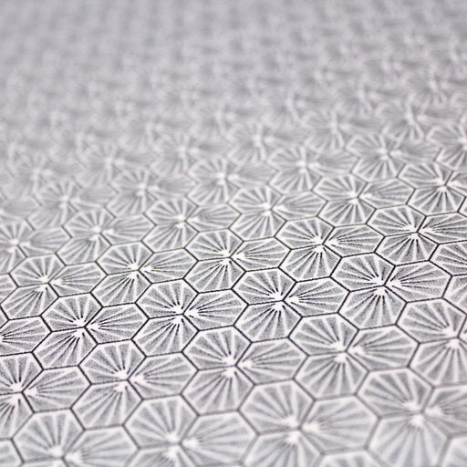 Tissu de coton motif traditionnel japonais géométrique KIKKO argenté - Oeko-Tex - tissuspapi