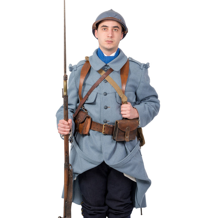 Tissu Drap de laine uni Bleu horizon "Armée française 1914 1918"