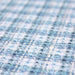 Tissu Tweed coton & polyester tartan à carreaux bleus & écrus