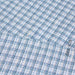 Tissu Tweed coton & polyester tartan à carreaux bleus & écrus