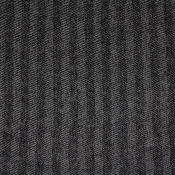 Tissu Lainage Hiver à rayures et chevrons grises anthracite et gris moyen - tissuspapi