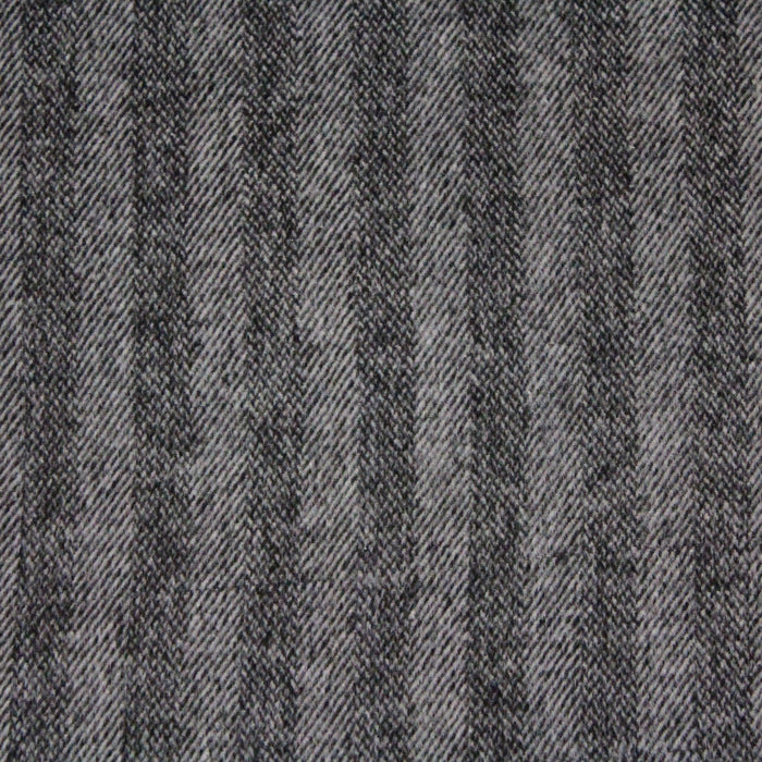 Tissu Lainage Hiver à rayures et chevrons grises anthracite et gris clair - tissuspapi