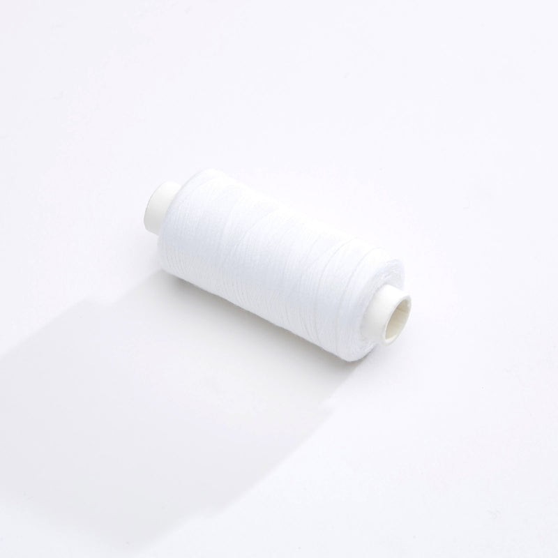 Bobine de fil blanc - 500m - Fabrication française - Oeko - Tex - TissusPapi.com