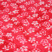 Tissu de coton Batik fond rouge clair aux fleurs blanches - tissuspapi