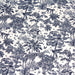 Tissu de coton toile de Jouy forêt tropicale, singes et girafes, tons bleus & blancs - Oeko-Tex