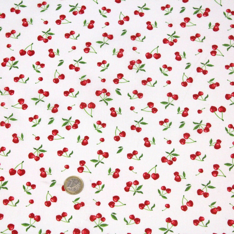 Tissu cotonnade LES PETITES CERISES - OEKO - TEX - TissusPapi.com