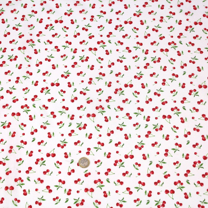 Tissu cotonnade LES PETITES CERISES - OEKO - TEX - TissusPapi.com