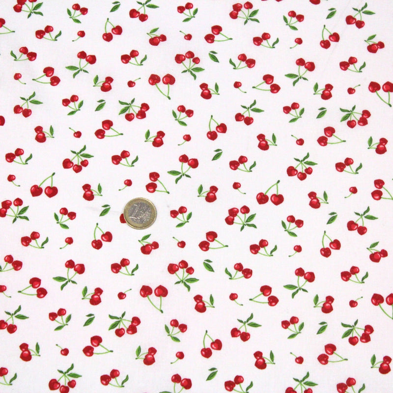 Tissu cotonnade LES PETITES CERISES - OEKO - TEX - TissusPapi.com