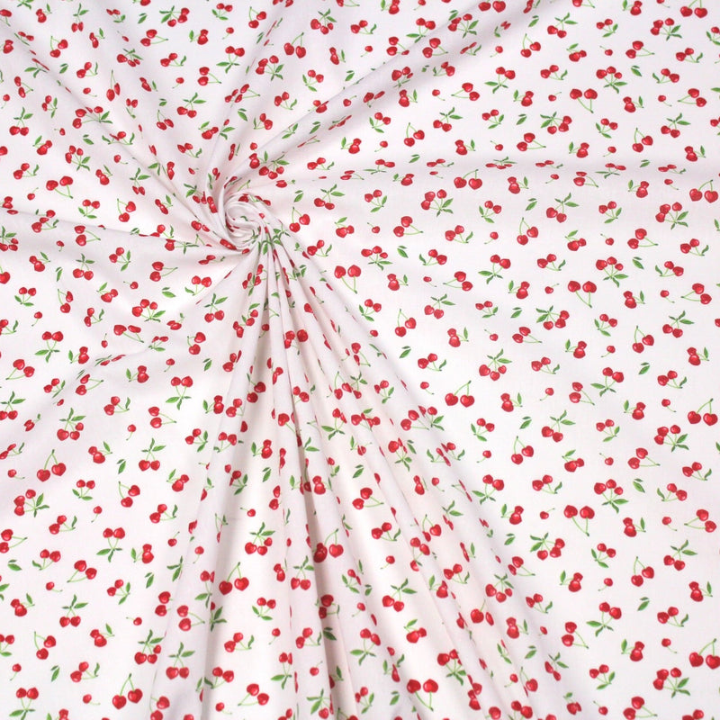 Tissu cotonnade LES PETITES CERISES - OEKO - TEX - TissusPapi.com