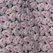 Tissu de coton japonais aux nénuphars & fleurs de lotus, noir & rose pâle - Oeko-Tex