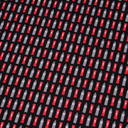 Tissu popeline de coton LONDON aux boîtes aux lettres mailbox rouges & Big Ben, fond noir - TissusPapi.com