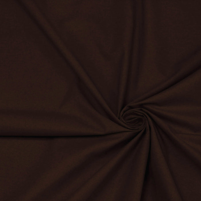 Tissu de coton uni marron chocolat BENJAMIN - OEKO-TEX® - tissuspapi