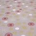 Tissu de Noël, coton, gris aux étoiles & flocons blancs, rouges et dorés