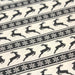 Tissu de coton de Noël scandinave aux rennes & étoiles de neiges gris, fond écru - TissusPapi.com