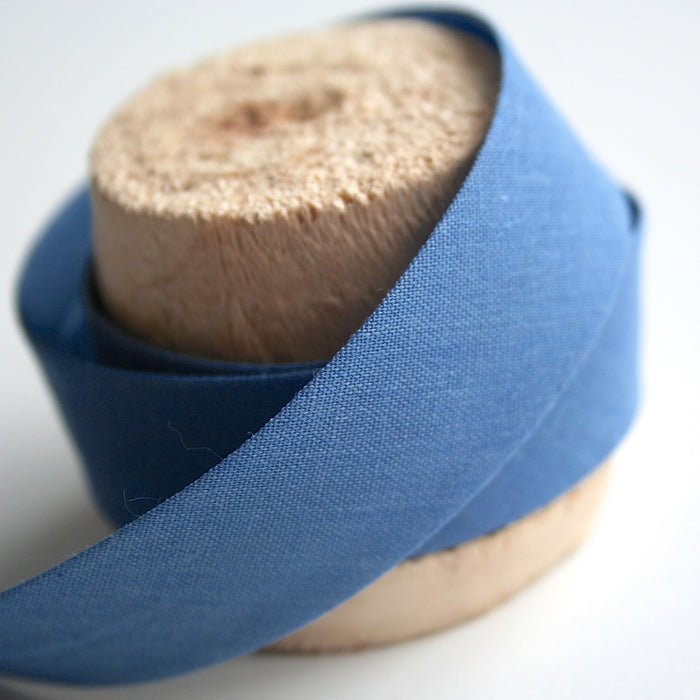 Biais de coton uni bleu horizon - tissuspapi