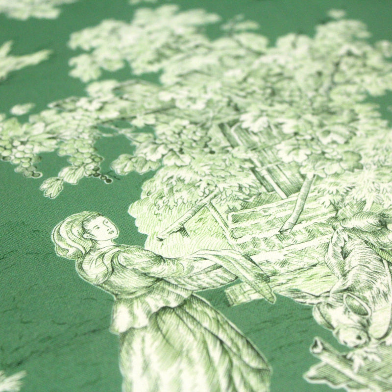 Tissu Toile de Jouy traditionnelle, nombreux fonds très colorés au choix, grande largeur 280cm - OEKO - TEX STANDARD 100 - TissusPapi.com