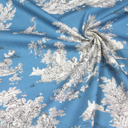 Tissu Toile de Jouy traditionnelle, nombreux fonds très colorés au choix, grande largeur 280cm - OEKO - TEX STANDARD 100 - TissusPapi.com